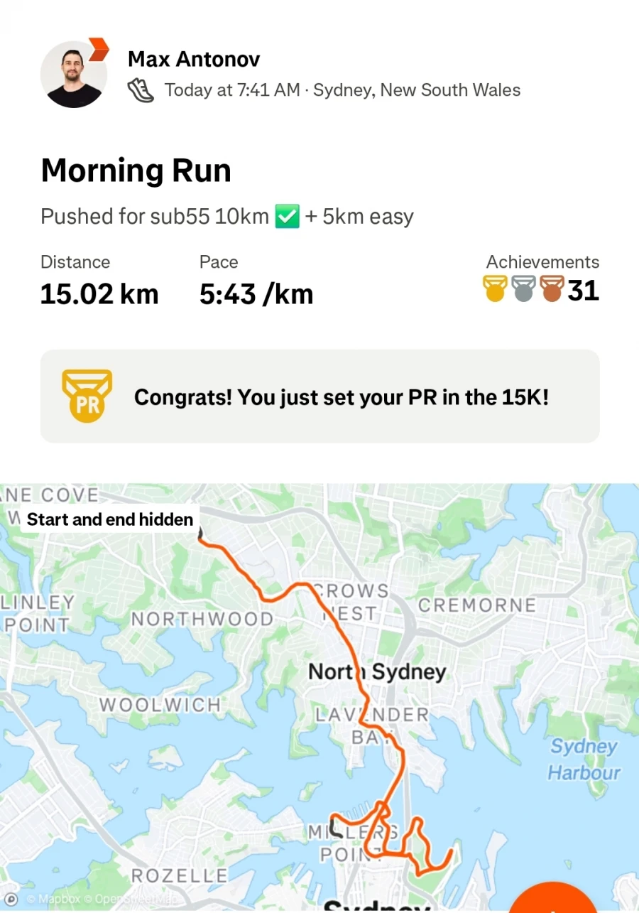 15km PB, June 2025