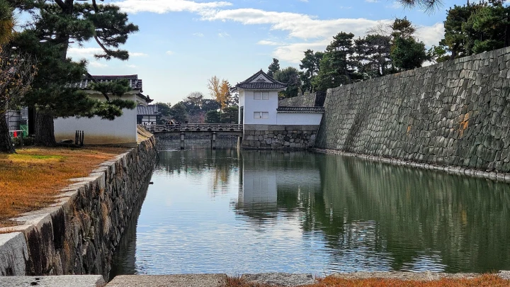 Nijō Castle. The moat