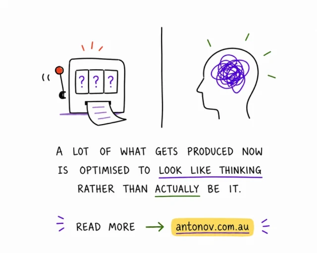 Thinking vs. Looking Like You're Thinking