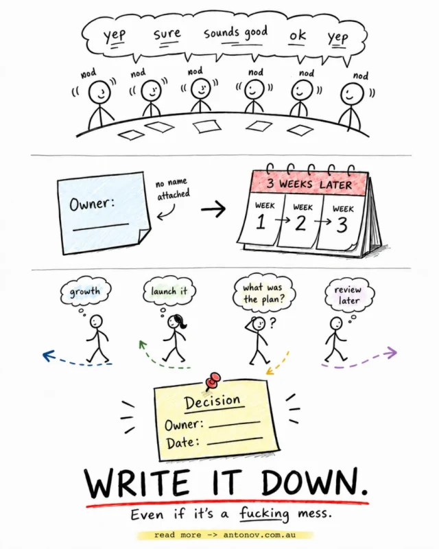Write it down even if it's a fucking mess