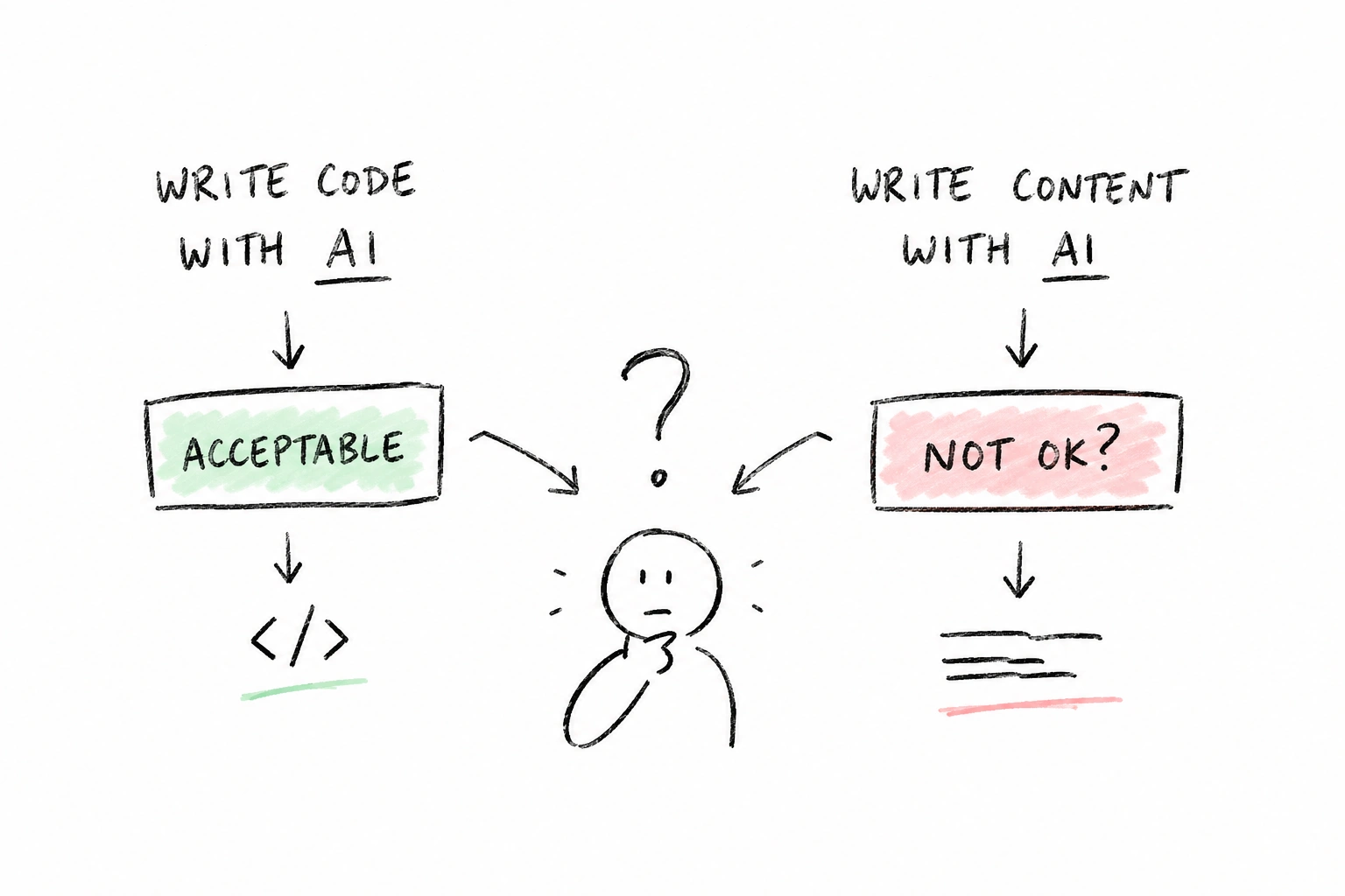 Writing content with AI